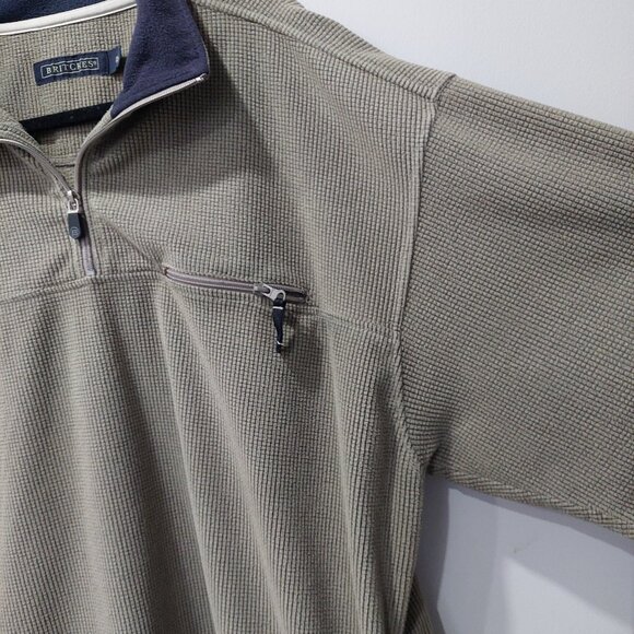 Britches Great Outdoors Men's Quarter-zip Waffle-knit Sweater, Size XL - Picture 4 of 9